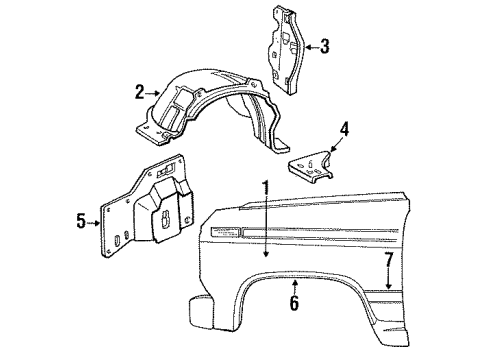 Ford F1TZ16A038AA Lower Molding, Passenger Side F1TZ16A038AA Ford Lower Molding, Passenger Side