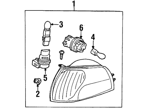 XF5Z-13200-AB Ford Parking Lamp Assy, Passenger Side