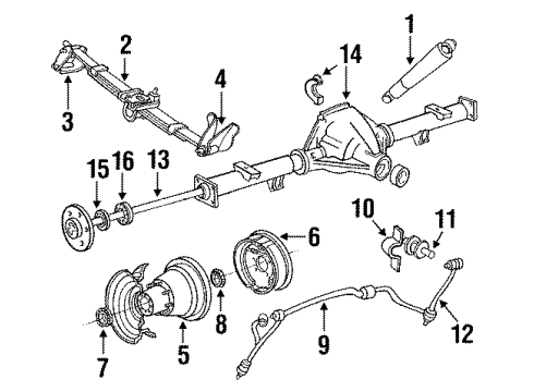 1C2Z-2V261-CA Ford Wheel Cylinder, Rear Passenger Side