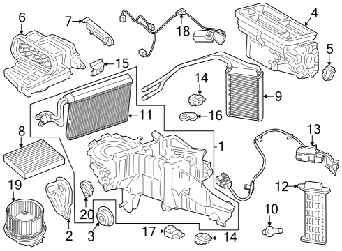 Ford PC3Z-19850-F Evaporator Assembly PC3Z-19850-F Ford Evaporator Assembly