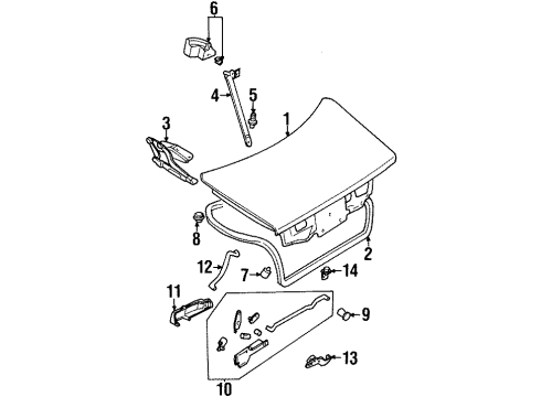 Ford 2S4Z-63406A10-BA Lift Cylinder, Passenger Side 2S4Z-63406A10-BA Ford Lift Cylinder, Passenger Side