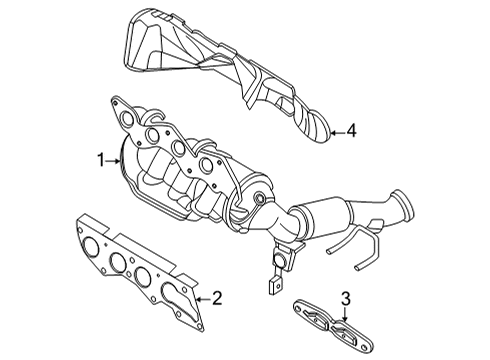 SX6Z-5G232-A Ford Exhaust Manifold And Catalyst