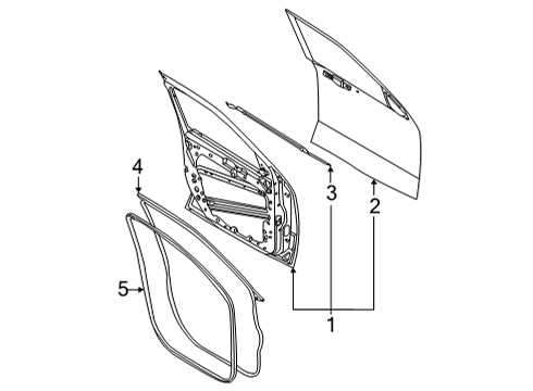 NZ6Z-2620125-D Ford DOOR ASY - FRONT