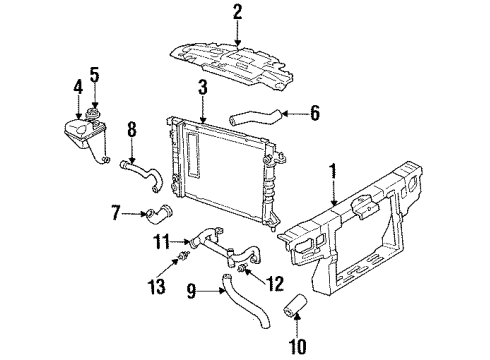 F7LZ16138AA Ford Radiator Support