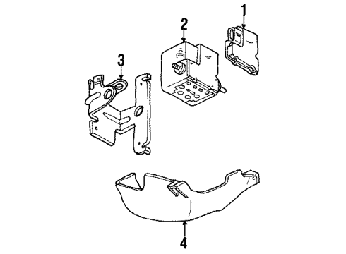 Ford 1F2Z-2C304-BA Control Module Bracket 1F2Z-2C304-BA Ford Control Module Bracket