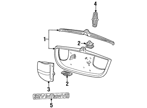 F8OZ-15501-BA Ford Backup Lamp Assembly, Driver Side