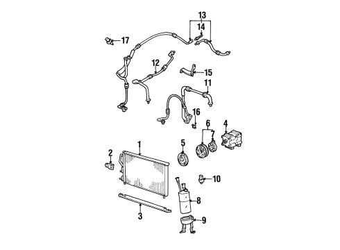 F8RZ19702AB Ford Condenser Mount Bracket, Passenger Side