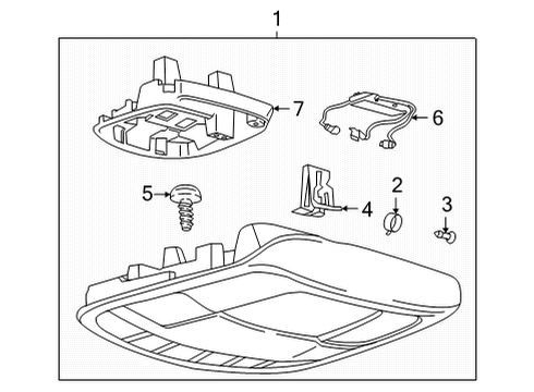 Ford PL3Z-18519A70-EN Console Assembly - Overhead PL3Z-18519A70-EN Ford Console Assembly - Overhead