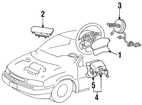 Ford 1F5Z-12043B13-AAA Inflator Module 1F5Z-12043B13-AAA Ford Inflator Module