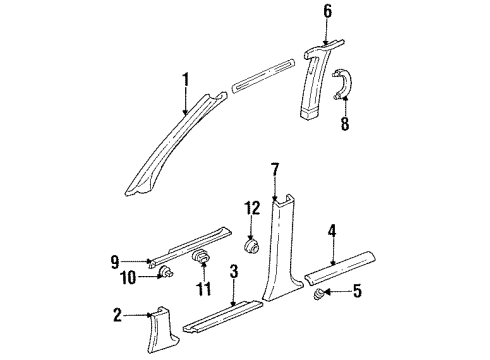 Ford F3XY1213258A Molding Grommet, Passenger Side F3XY1213258A Ford Molding Grommet, Passenger Side