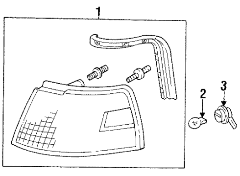 F6SZ-13200-A Ford Parking Lamp, Passenger Side