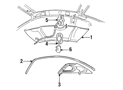 F5ZZ6352018AAQ Ford Roof Trim, Passenger Side