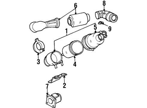 Ford F77Z9600DA Air Cleaner Assembly F77Z9600DA Ford Air Cleaner Assembly