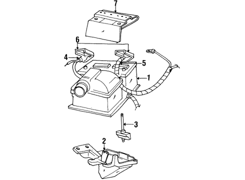 Ford XF2Z-10732-AA Battery Tray XF2Z-10732-AA Ford Battery Tray