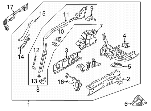 Ford NZ6Z-16055-D Apron Assembly - Front Fender NZ6Z-16055-D Ford Apron Assembly - Front Fender