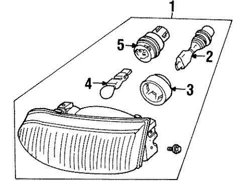 1F5Z13008BB Ford Headlamp Assembly, Driver Side