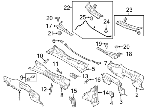 RL3Z-1501588-A Ford Insulator - Dash Panel