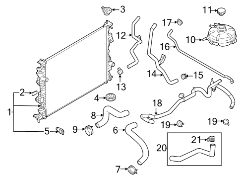 LX6Z-8592-D Ford Connection Water Outlet