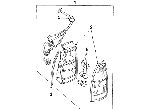 F7KZ13404AG Ford Tail Lamp Assembly, Rear Passenger Side