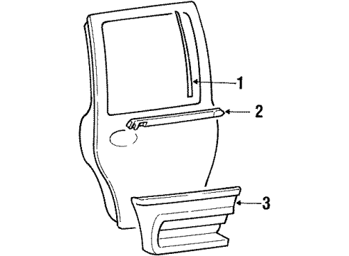 1L7Z-7824736-AAPTM Ford Molding Panel, Passenger Side
