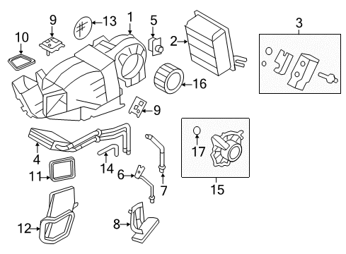 FL7Z-19980-F Ford Heater & A/C Control