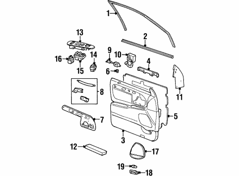 Ford F8VZ-5423834-AA Door Trim Panel Bracket F8VZ-5423834-AA Ford Door Trim Panel Bracket