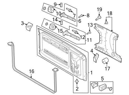 Ford M2DZ-7842900-B Hinge Assembly - Rear Door M2DZ-7842900-B Ford Hinge Assembly - Rear Door