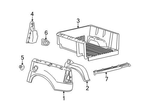 1L5Z-9927726-AA Ford Pickup Box Brace