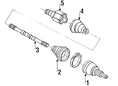 F4OY3B436A Ford Axle Shaft, Passenger Side