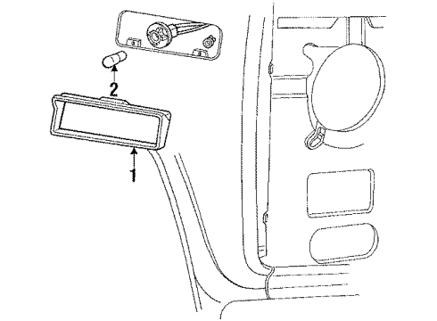EOTZ15A201A Ford Side Marker Lamp, Passenger Side