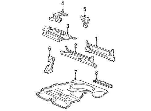 F5OZ5446812AE Ford Side Support, Passenger Side