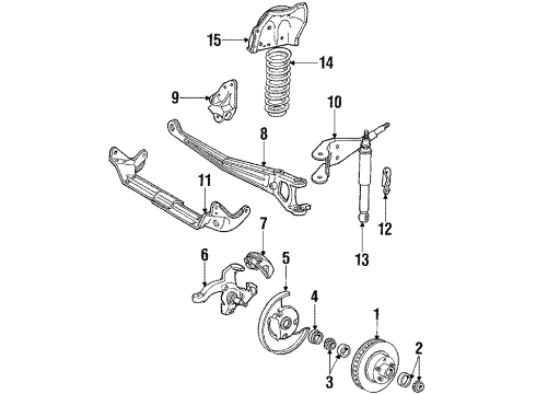 Ford 5C2Z-2553-BA Caliper, Rear Driver Side 5C2Z-2553-BA Ford Caliper, Rear Driver Side
