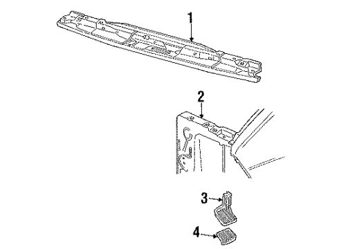 F29Z-8084-A Ford Side Baffle Brace, Driver Side