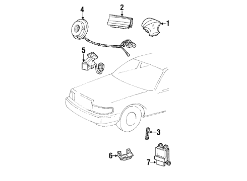 Ford F8AZ-14B005-AA Air Bag Sensor, Front F8AZ-14B005-AA Ford Air Bag Sensor, Front
