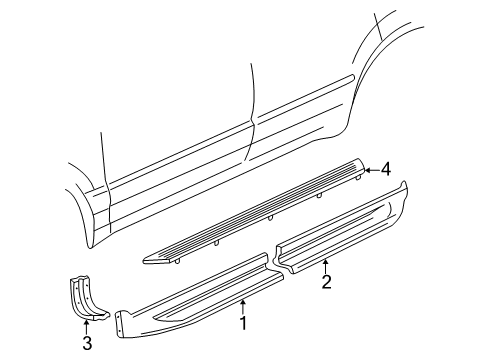 1L2Z9810176CAPTM Ford Rocker Molding, Passenger Side