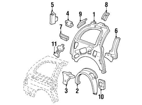 F58Z-1611252-A Ford Extension, Passenger Side