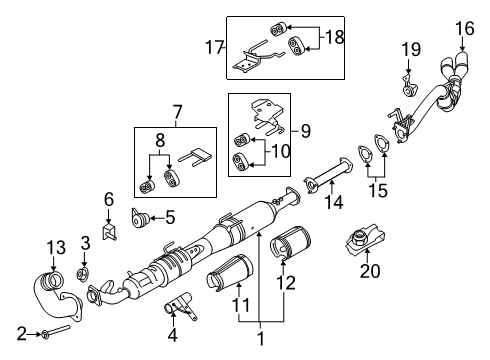 Ford LC3Z-5F250-A Catalytic Converter LC3Z-5F250-A Ford Catalytic Converter