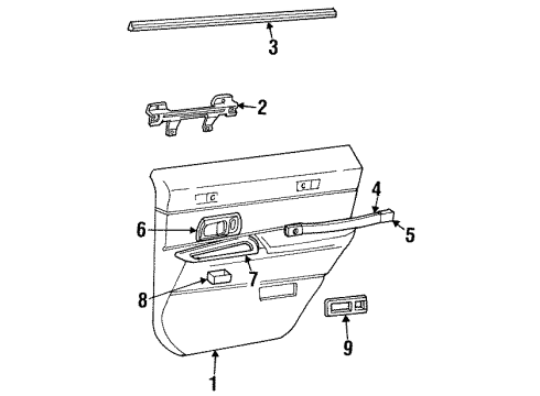 Ford F6VZ54266A25AAF Handle Bezel, Driver Side F6VZ54266A25AAF Ford Handle Bezel, Driver Side
