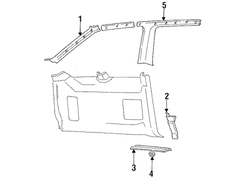 Ford F6XY1202345AAZ Kick Panel, Driver Side F6XY1202345AAZ Ford Kick Panel, Driver Side
