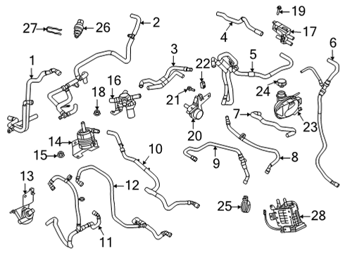 Ford LJ9Z-8A595-B Hose - Water Outlet LJ9Z-8A595-B Ford Hose - Water Outlet