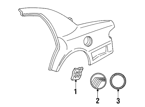 F2MY-54517A20-A Ford Emblem