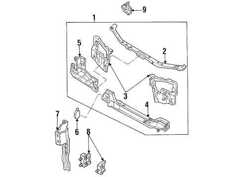 F7BZ16138AA Ford Support Assembly