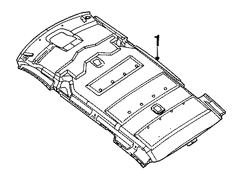 XF5Z1204105AAA Ford Sunvisor, Driver Side
