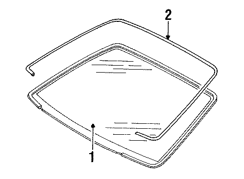 Ford FOVY-5403144-C Reveal Molding, Passenger Side FOVY-5403144-C Ford Reveal Molding, Passenger Side