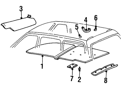 YL7Z7851944CAB Ford Headliner
