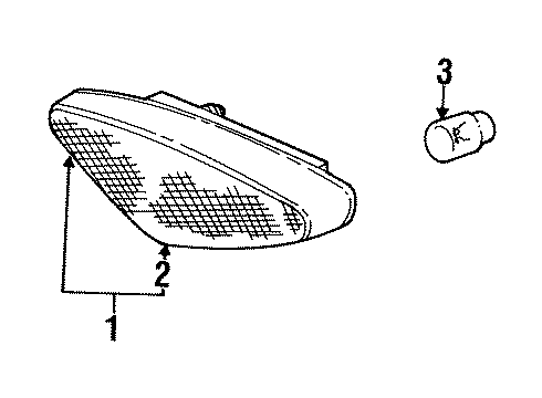 F8RZ13A613BA Ford High Mount Lamp