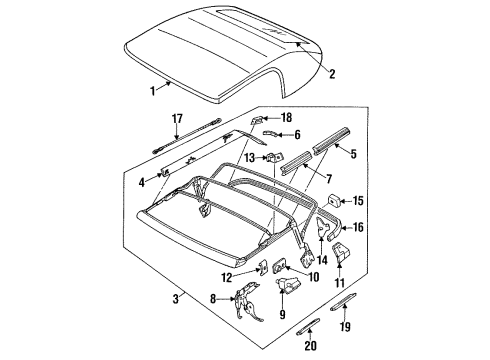 Ford FOJY7652724A Tension Cable Retainer, Passenger Side FOJY7652724A Ford Tension Cable Retainer, Passenger Side