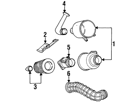 F57Z9B659F Ford Air Outlet Tube