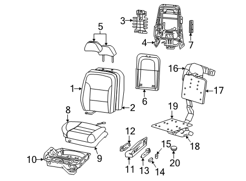 Ford 3W4Z-54610A16-AAA Headrest Guide 3W4Z-54610A16-AAA Ford Headrest Guide