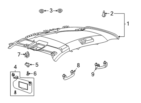 N1PZ-7804105-GA Ford Visor Assembly - Sun